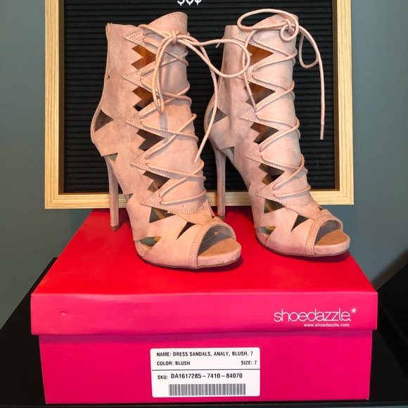 Shoe Dazzle Dress Sandals Analy Blush - Picture 4 of 4